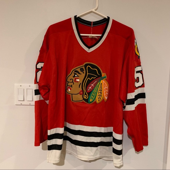CCM Other - Vintage 1983 CCM Chicago Blackhawks Hockey Jersey #52 Mens large L Red
